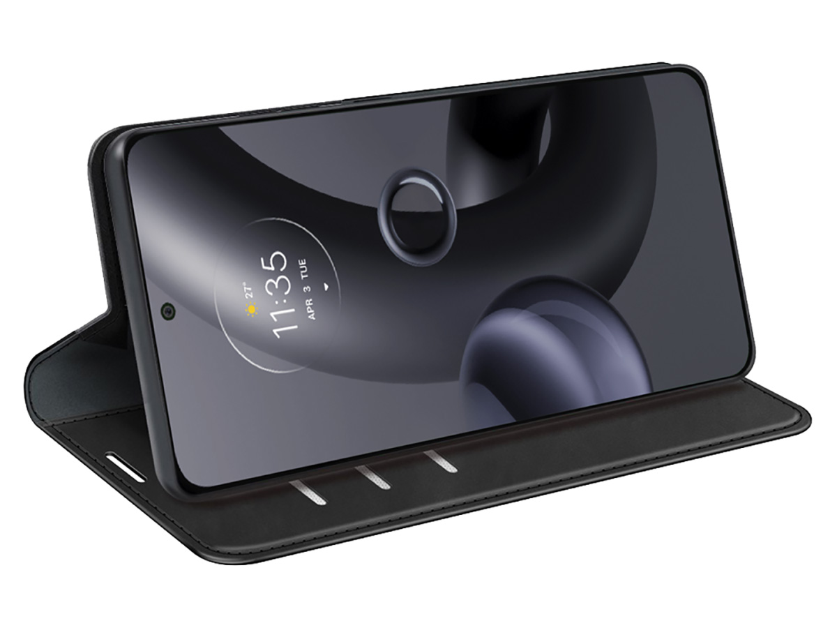 Just in Case Slim Wallet Case Zwart - Motorola Edge 30 Neo hoesje
