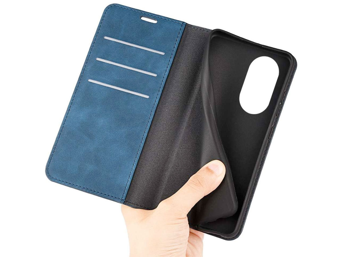 Just in Case Slim Wallet Case Blauw - Motorola Edge 30 Pro hoesje