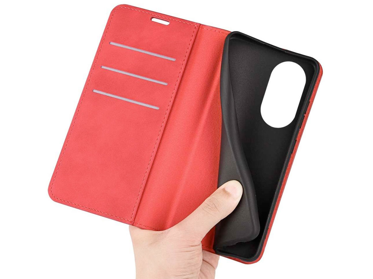 Just in Case Slim Wallet Case Rood - Motorola Edge 30 Pro hoesje