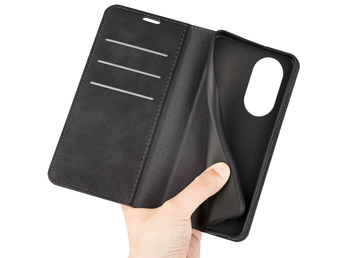 Just in Case Slim Wallet Case Zwart - Motorola Edge 30 Pro hoesje