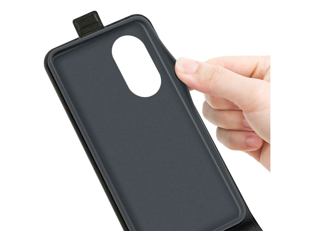 Just in Case Flip Case Zwart - Motorola Edge 30 Pro hoesje