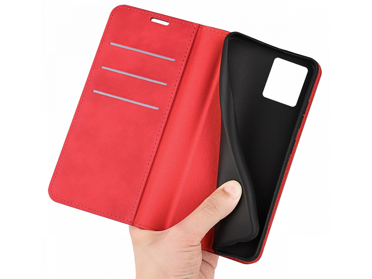 Just in Case Slim Wallet Case Rood - Motorola Edge 30 Ultra hoesje