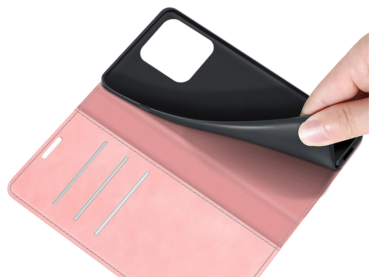 Just in Case Slim Wallet Case Roze - Motorola Edge 40 Pro hoesje