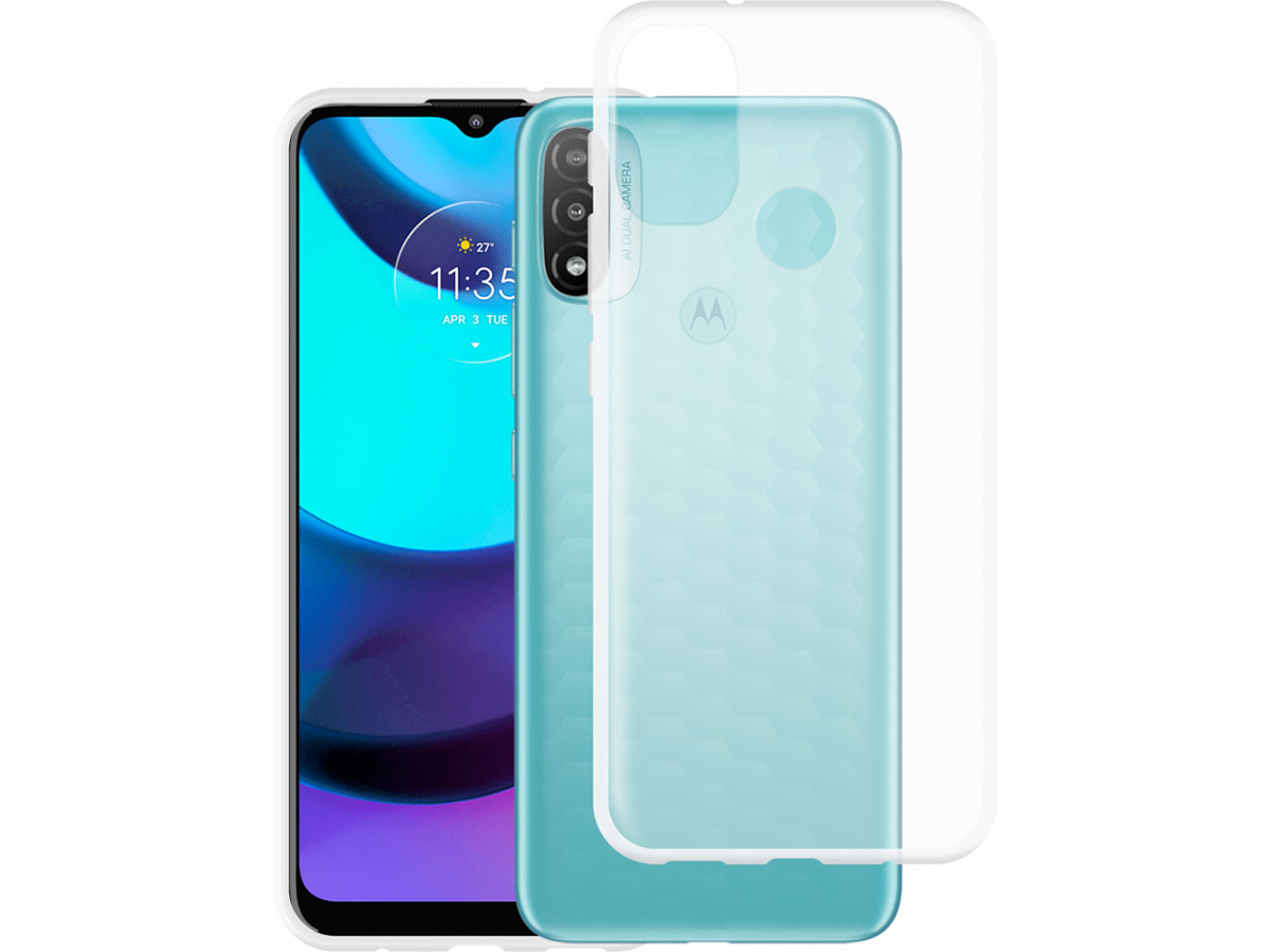 Just in Case Crystal Clear TPU Case - Motorola Moto E20/E30/E40 hoesje