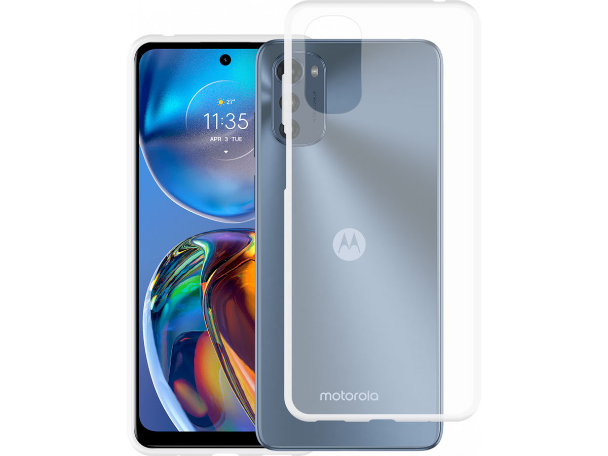 Just in Case Crystal Clear TPU Case - Motorola Moto E32/E32s hoesje