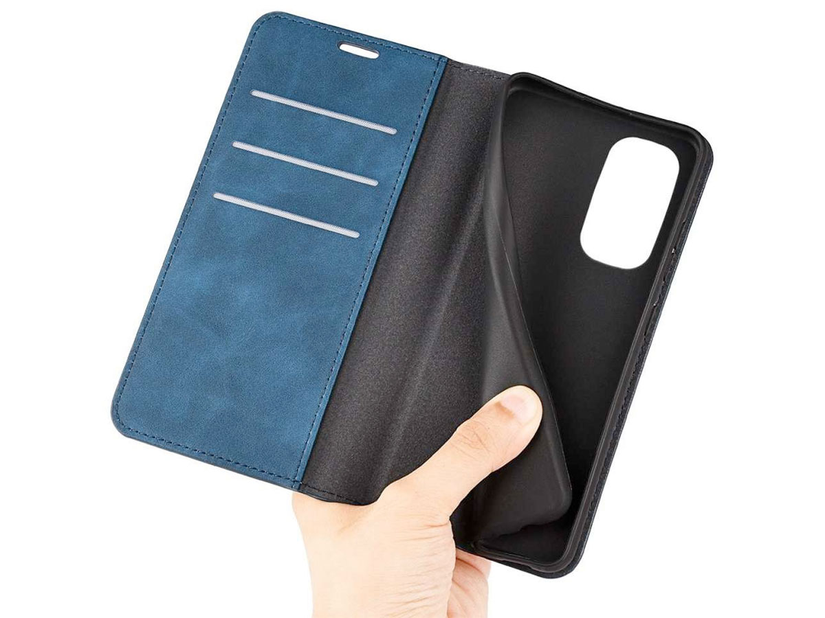 Just in Case Slim Wallet Case Blauw - Motorola Moto E32/E32s hoesje