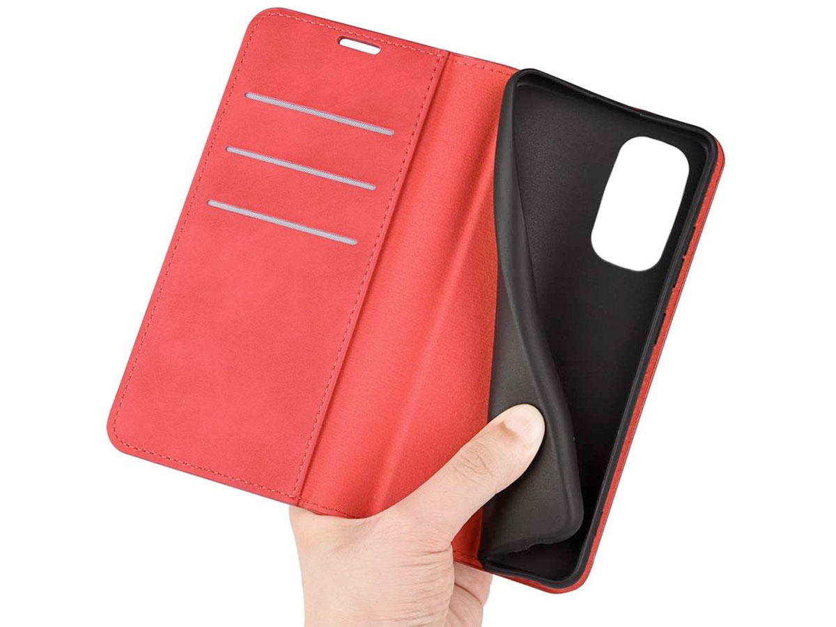 Just in Case Slim Wallet Case Rood - Motorola Moto E32/E32s hoesje