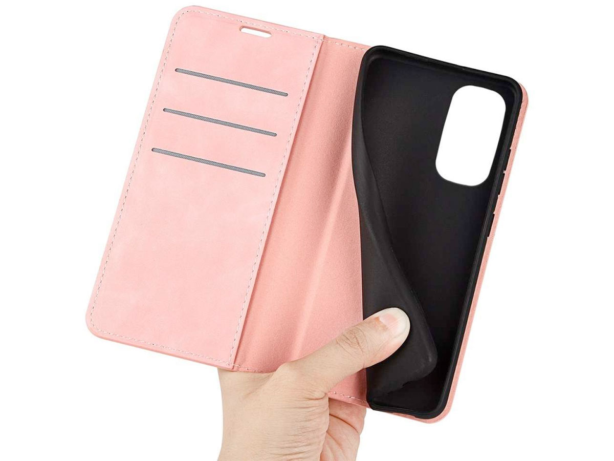 Just in Case Slim Wallet Case Roze - Motorola Moto E32/E32s hoesje