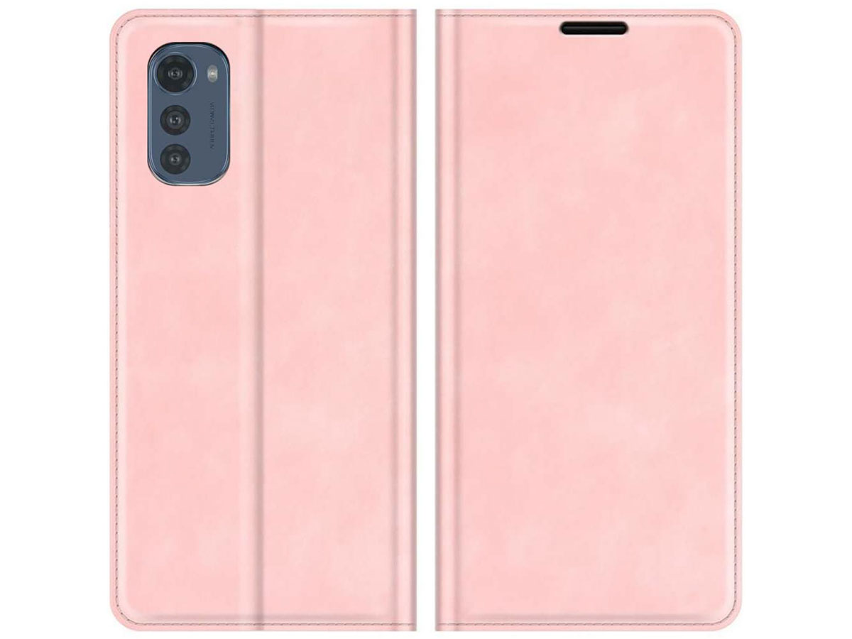 Just in Case Slim Wallet Case Roze - Motorola Moto E32/E32s hoesje