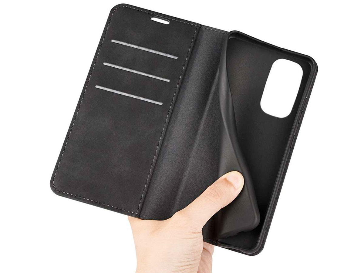 Just in Case Slim Wallet Case Zwart - Motorola Moto E32/E32s hoesje