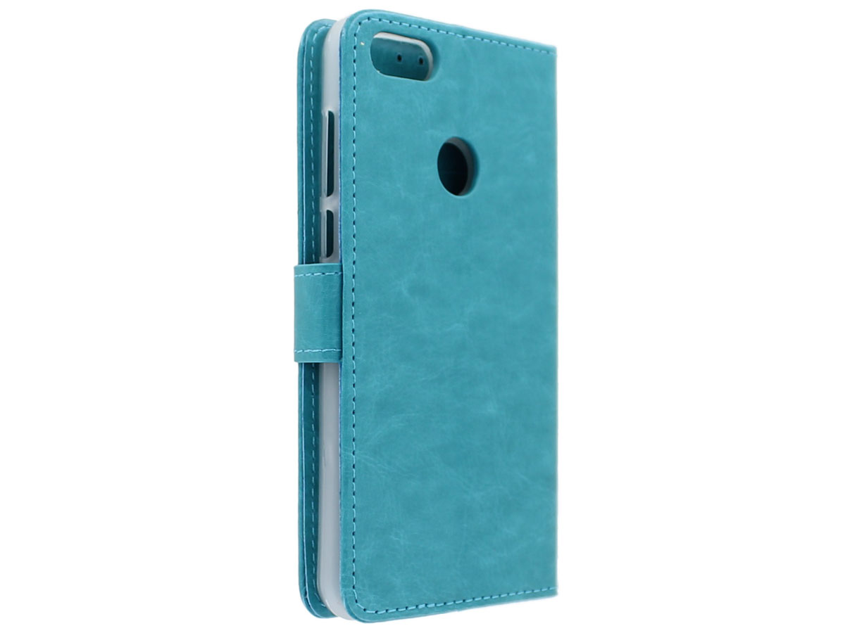 Bookcase Mapje Turquoise - Motorola Moto E6 Play hoesje