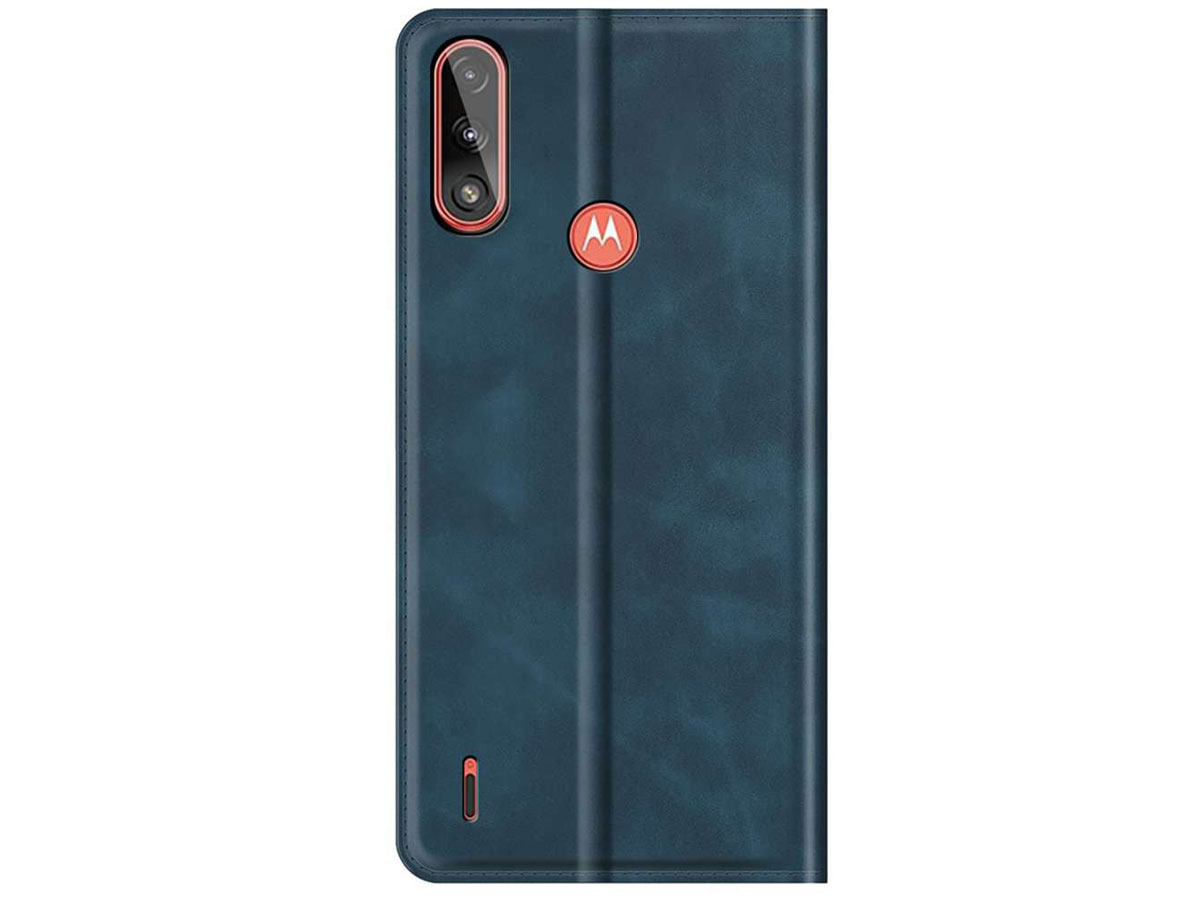 Just in Case Magnetic BookCase Blauw - Motorola Moto E7i Power hoesje