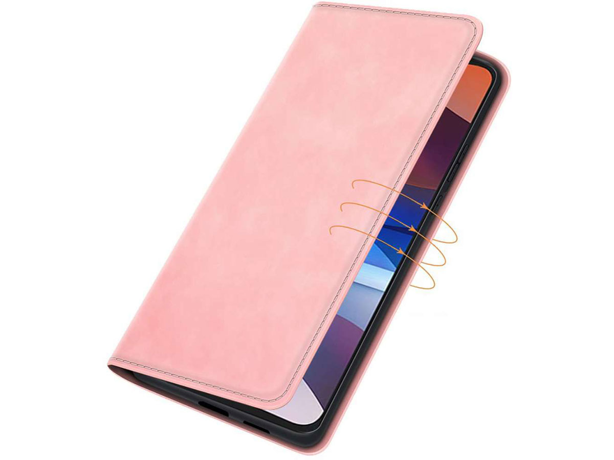 Just in Case Magnetic BookCase Roze - Motorola Moto E7i Power hoesje