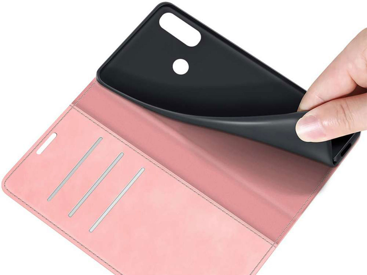 Just in Case Magnetic BookCase Roze - Motorola Moto E7i Power hoesje