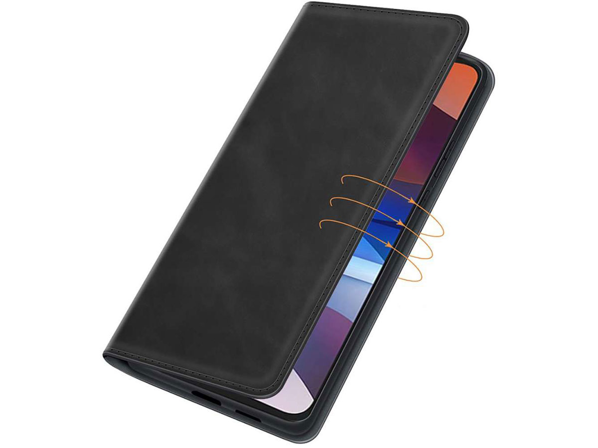 Just in Case Magnetic BookCase Zwart - Motorola Moto E7i Power hoesje