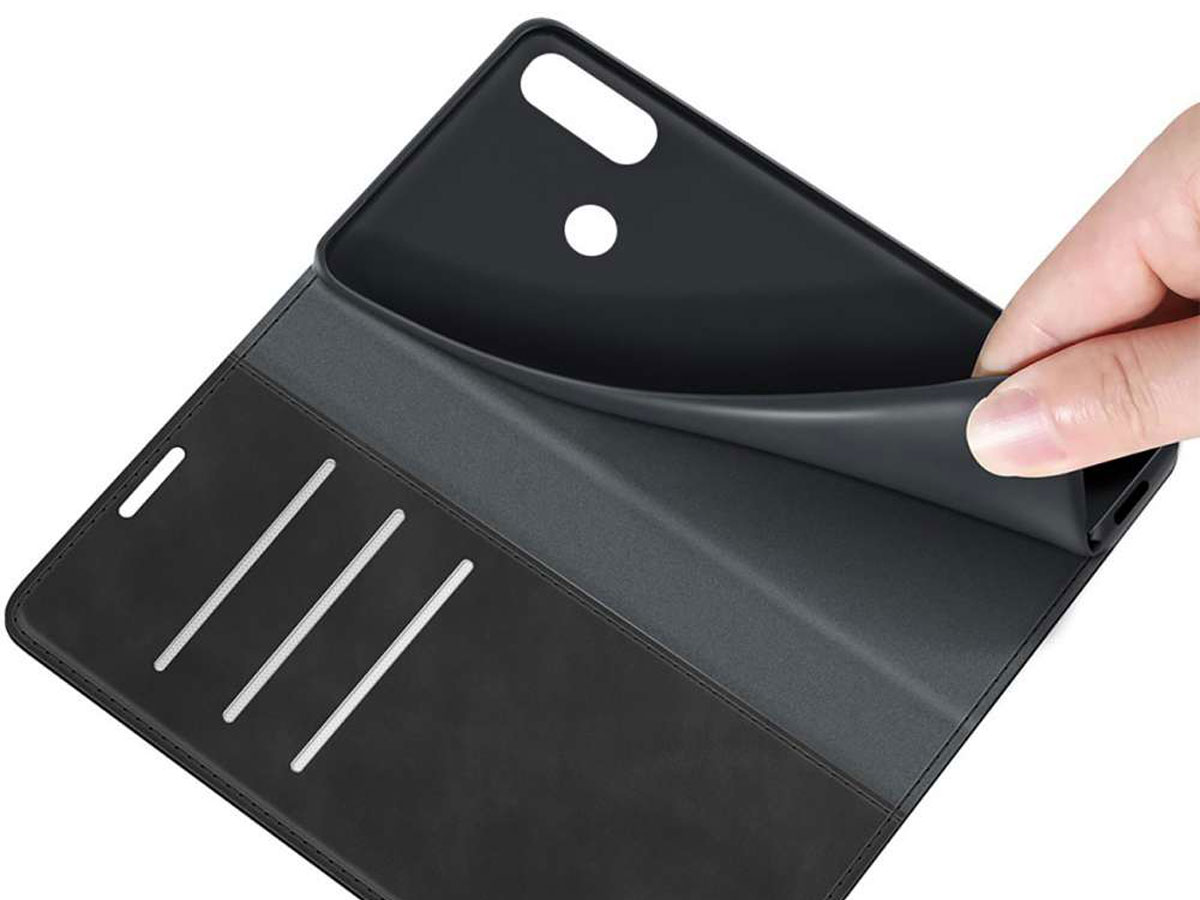 Just in Case Magnetic BookCase Zwart - Motorola Moto E7i Power hoesje