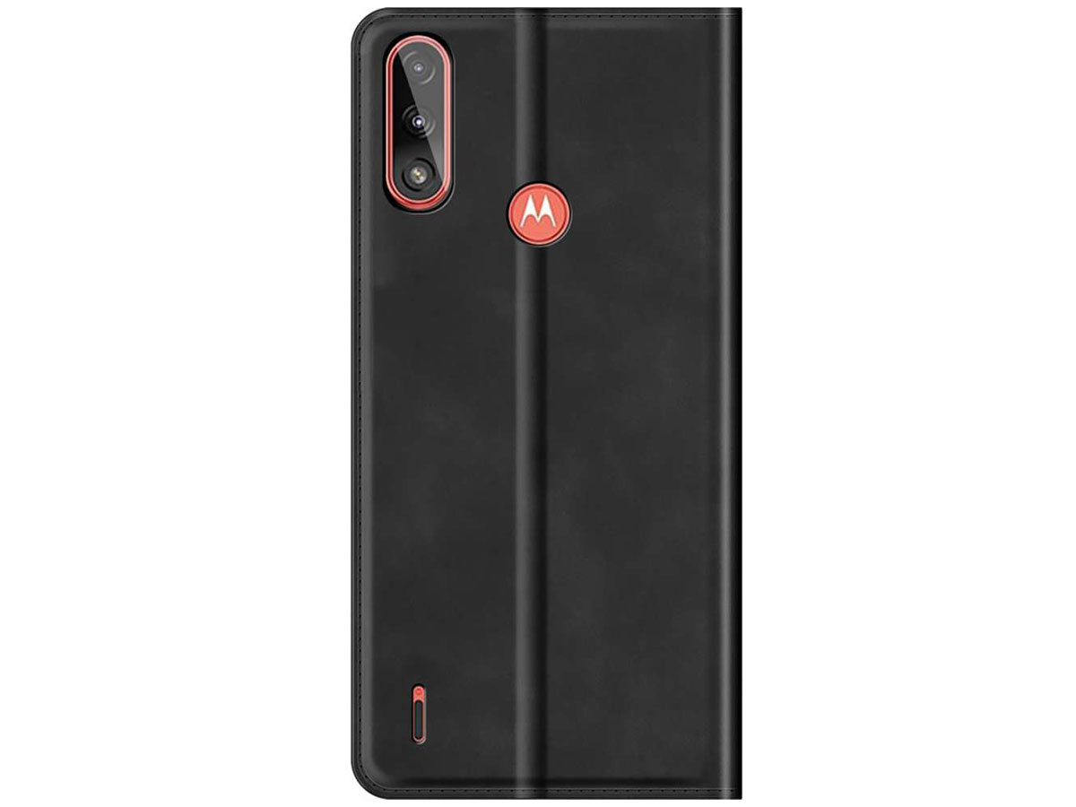 Just in Case Magnetic BookCase Zwart - Motorola Moto E7i Power hoesje