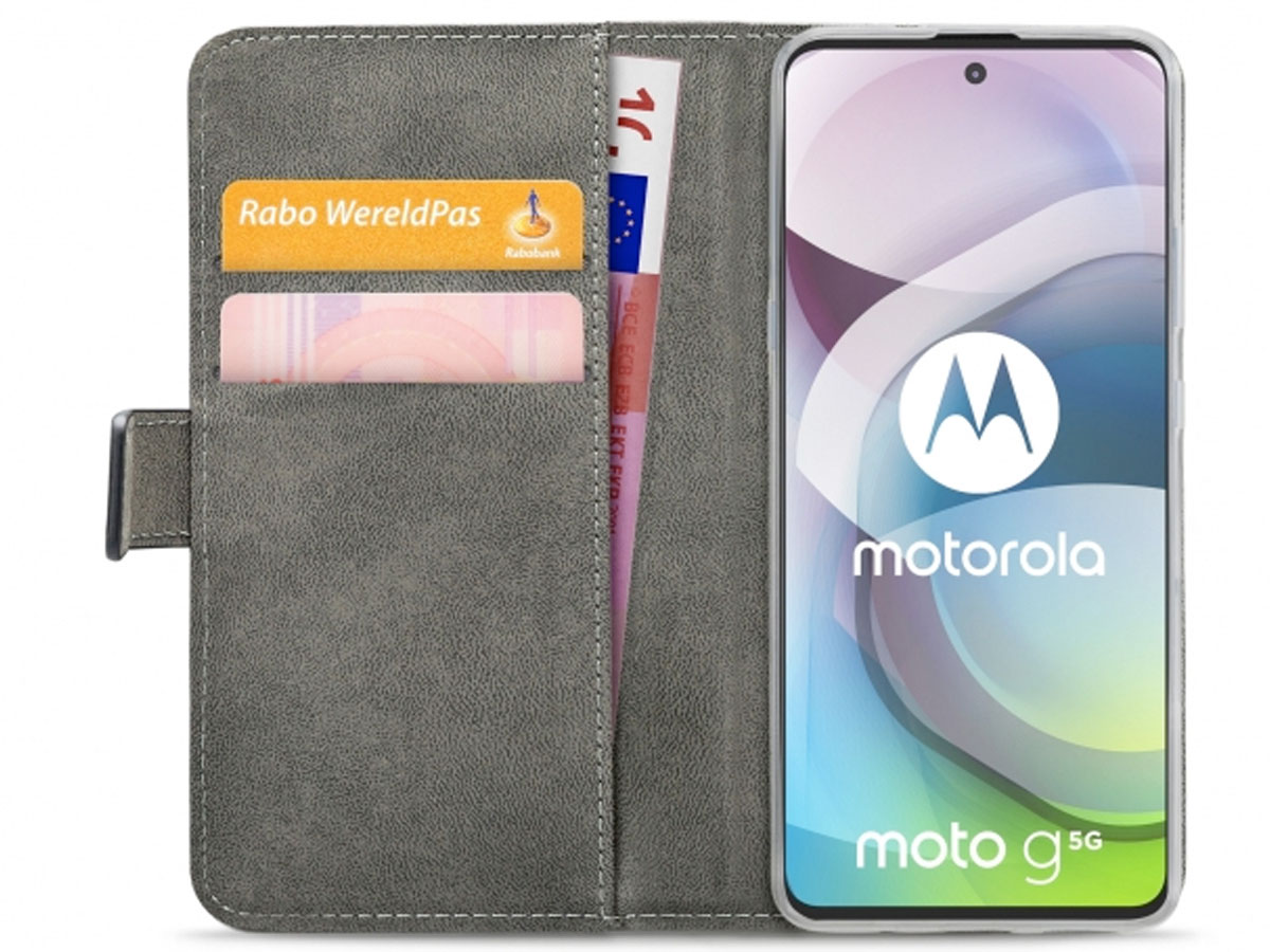 Mobilize Walletbook Zwart - Motorola Moto G 5G hoesje