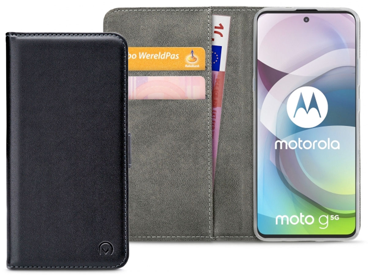 Mobilize Walletbook Zwart - Motorola Moto G 5G hoesje