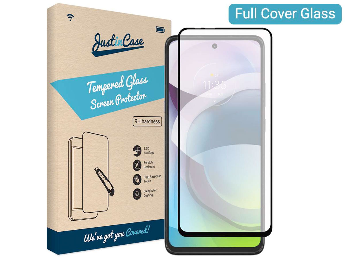 Just in Case Motorola Moto G 5G Plus Screen Protector Curved Glass Full Cover