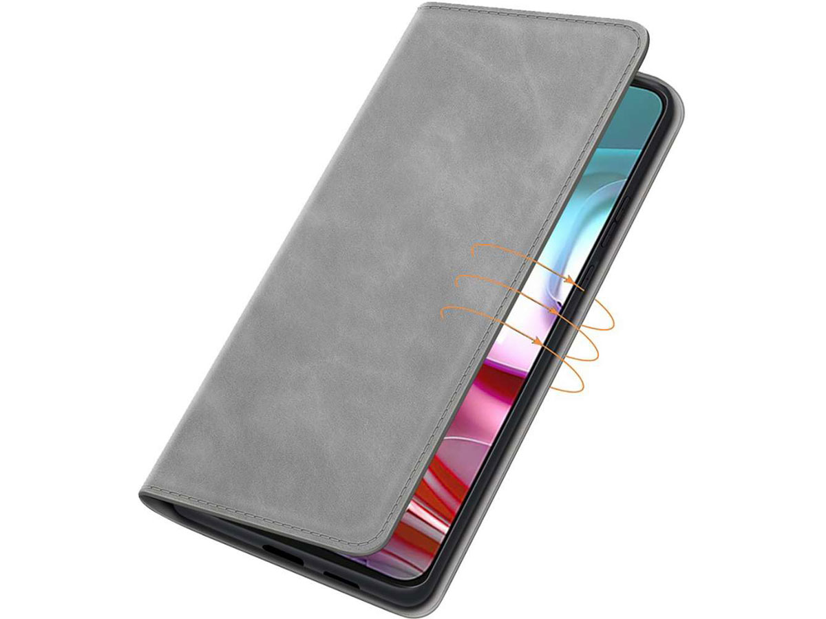 Just in Case Magnetic BookCase Grijs - Motorola Moto G10/G20/G30 hoesje