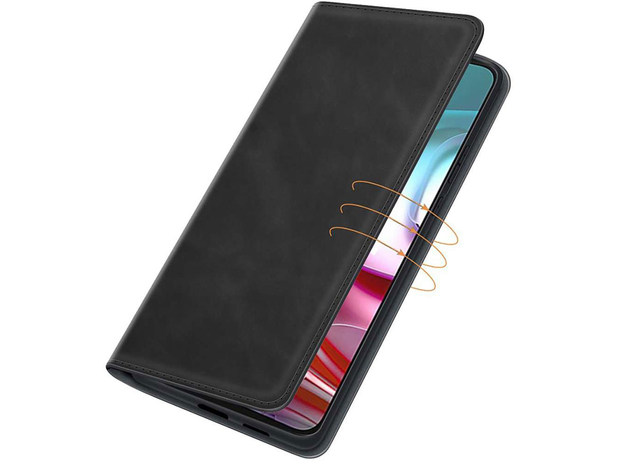 Just in Case Magnetic BookCase Zwart - Motorola Moto G10/G20/G30 hoesje