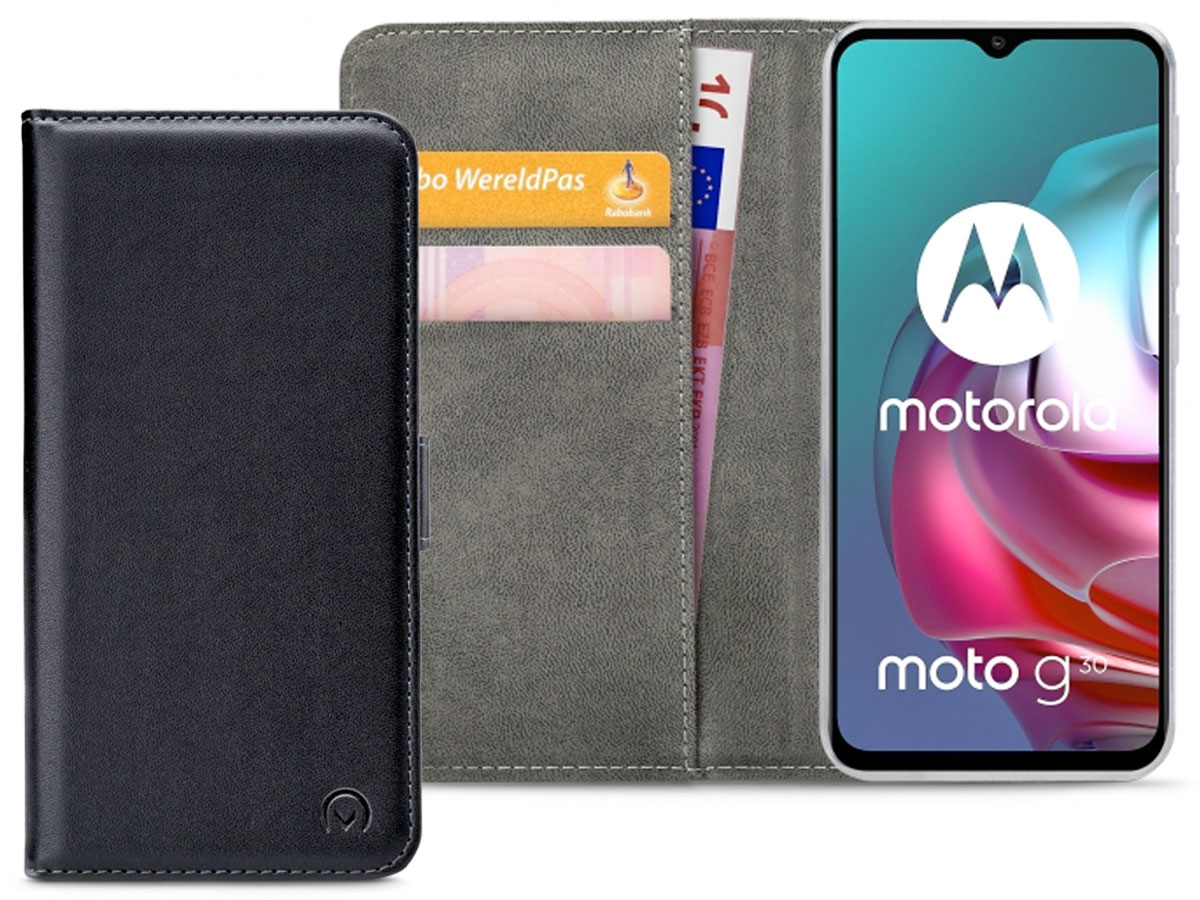 Mobilize Walletbook Zwart - Motorola Moto G10 hoesje