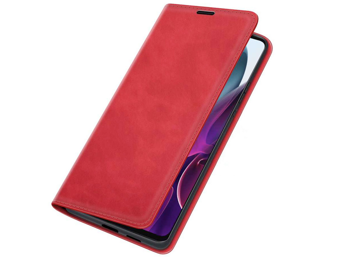 Just in Case Slim BookCase Rood - Motorola Moto G200 5G hoesje