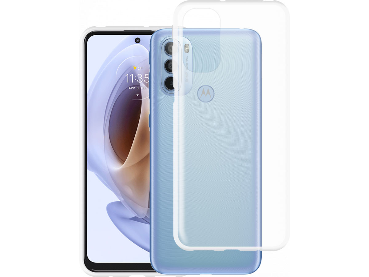 Just in Case Crystal Clear TPU Case - Motorola Moto G31/G41 hoesje