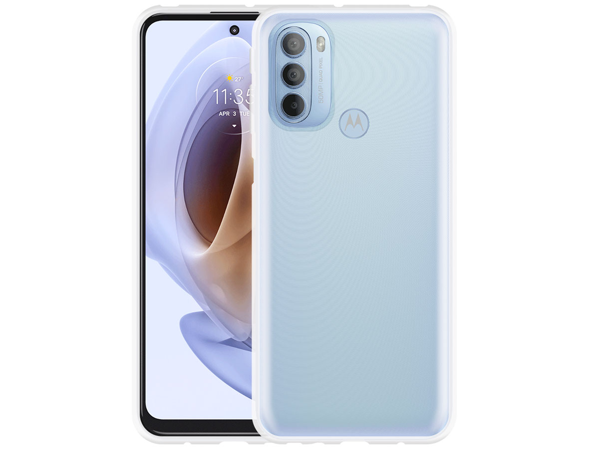 Just in Case Crystal Clear TPU Case - Motorola Moto G31/G41 hoesje