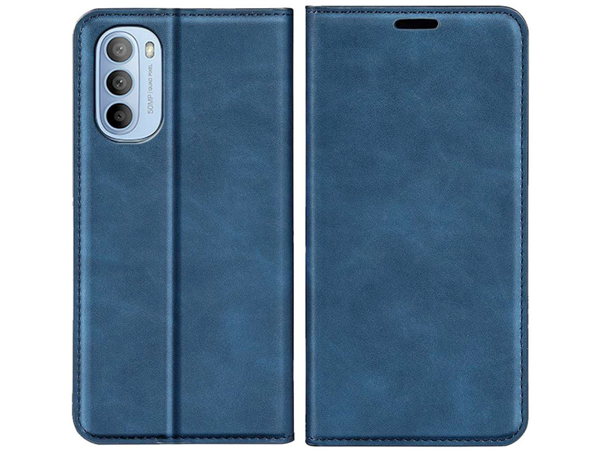 Just in Case Slim BookCase Blauw - Motorola Moto G31/G41 hoesje