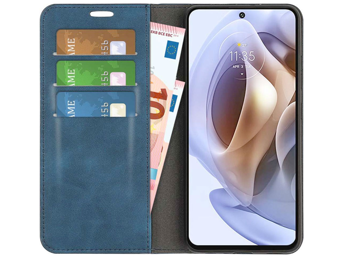 Just in Case Slim BookCase Blauw - Motorola Moto G31/G41 hoesje