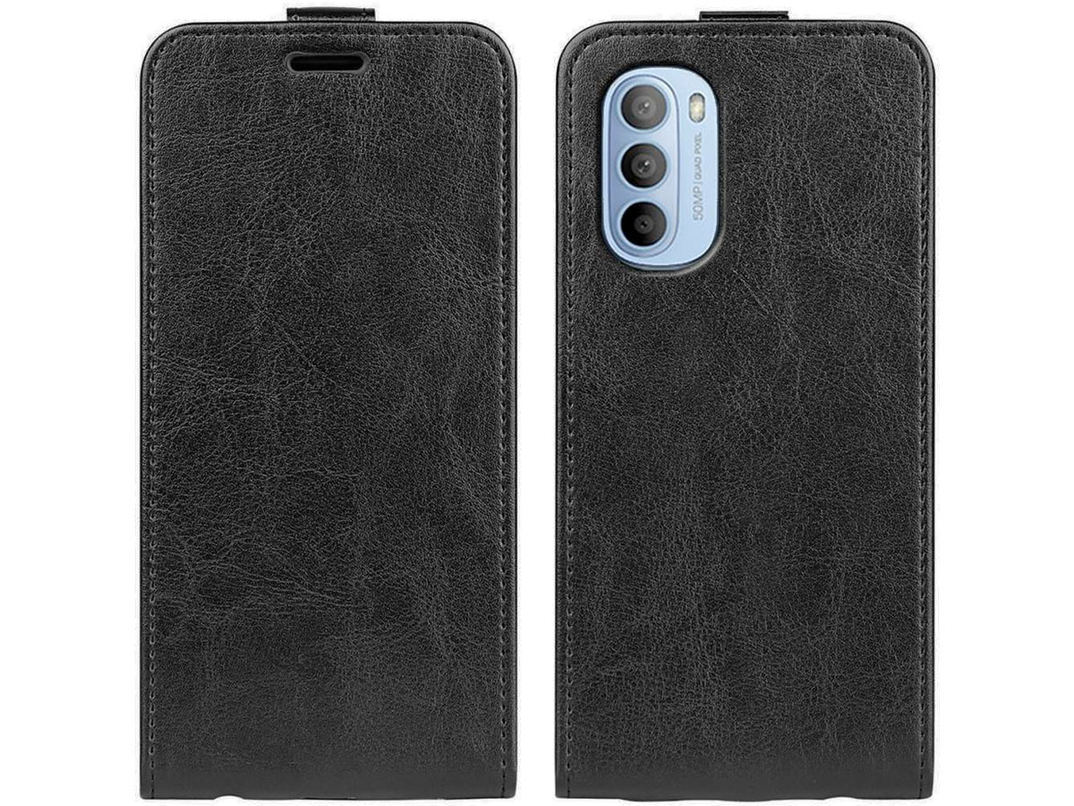 Just in Case Flip Case Zwart - Motorola Moto G31/G41 hoesje