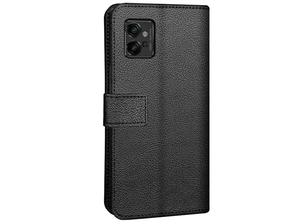 Just in Case Card Wallet Case Zwart - Motorola Moto G32 hoesje