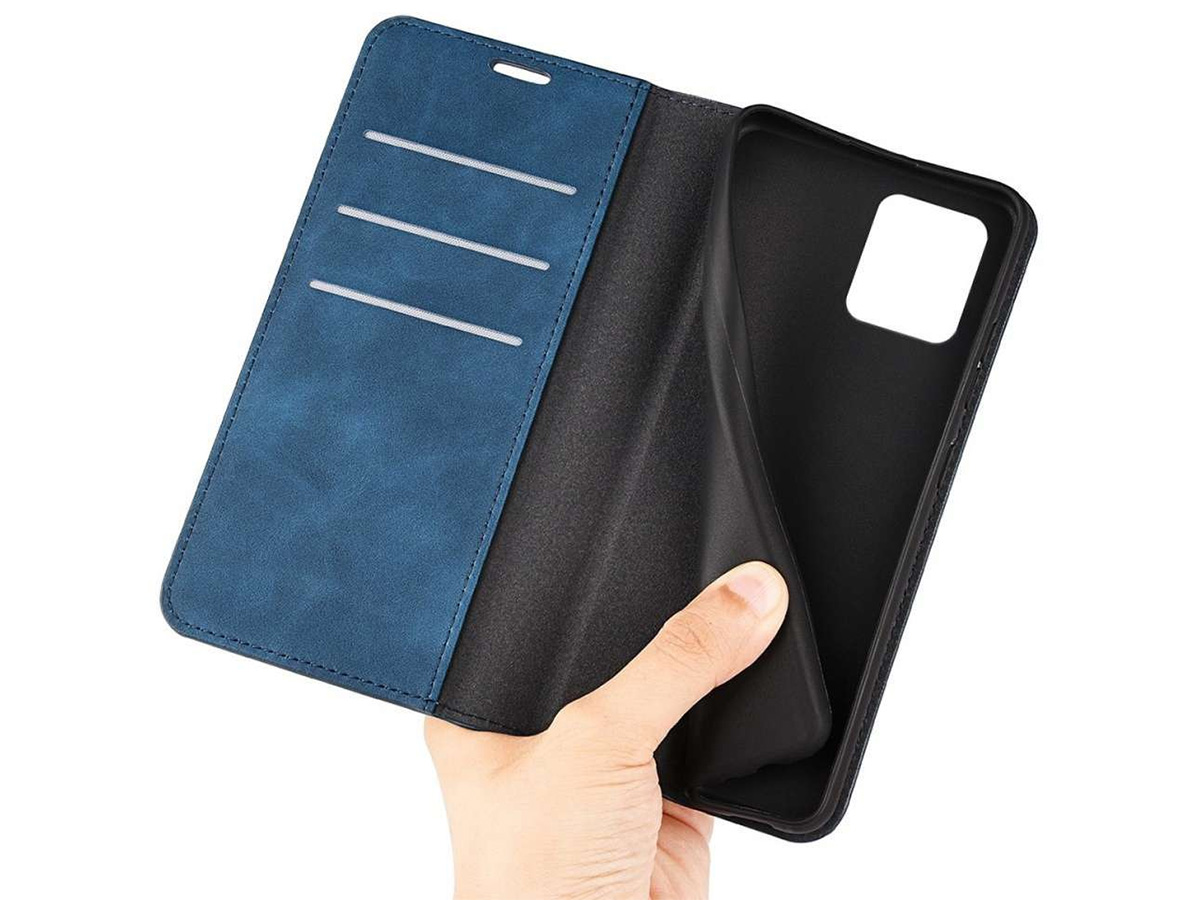 Just in Case Slim Wallet Case Blauw - Motorola Moto G32 hoesje