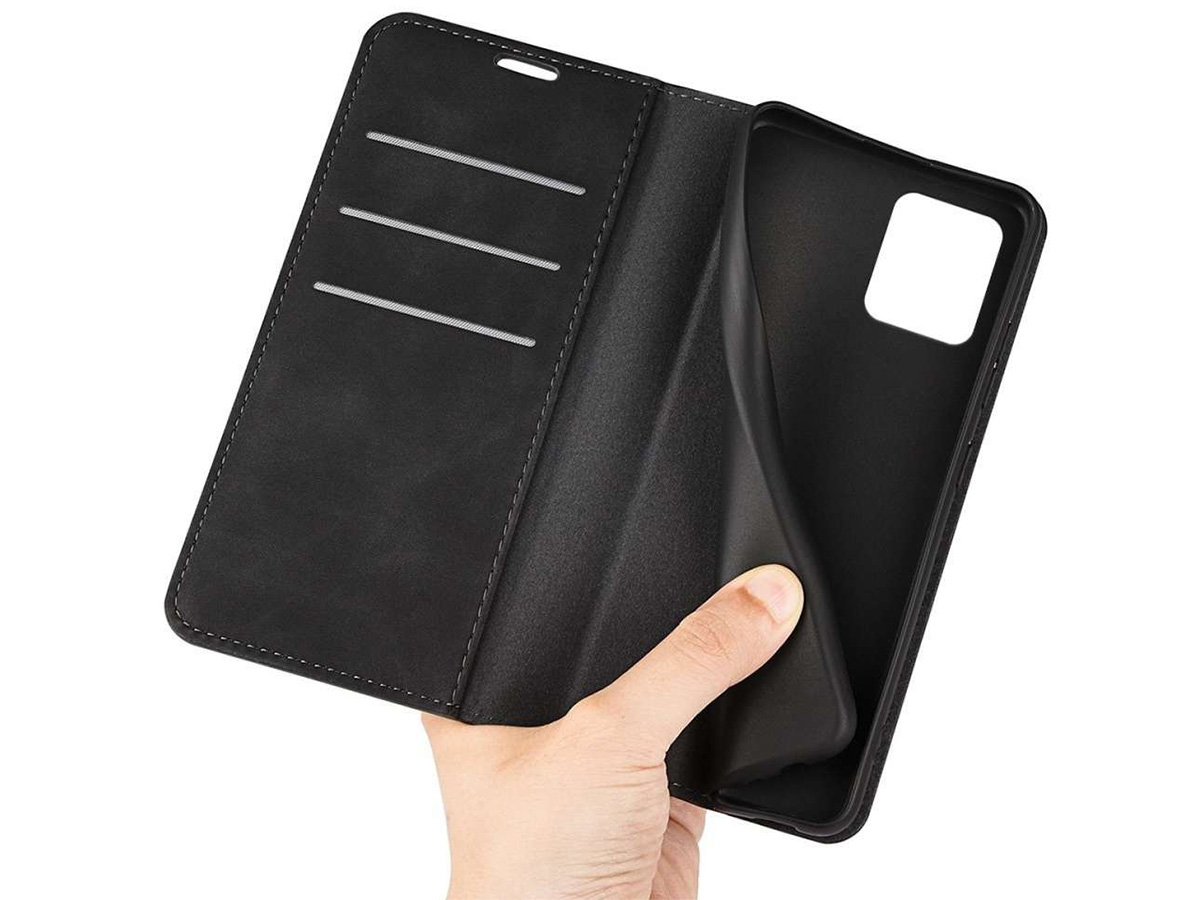 Just in Case Slim Wallet Case Zwart - Motorola Moto G32 hoesje