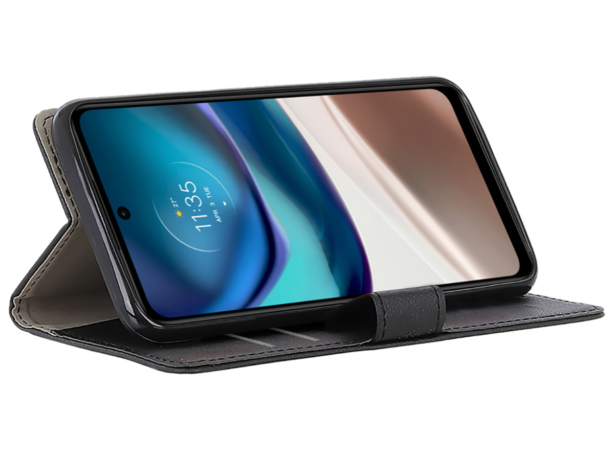 Just in Case Wallet Case Zwart - Motorola Moto G42 hoesje