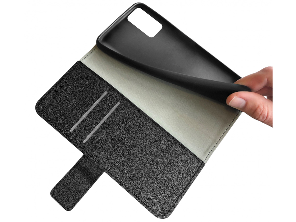 Just in Case Wallet Case Zwart - Motorola Moto G42 hoesje