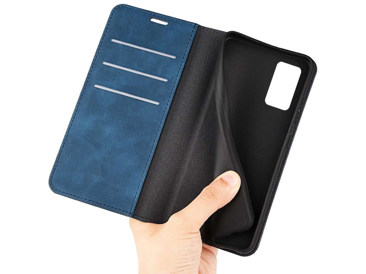 Just in Case Slim Wallet Case Blauw - Motorola Moto G42 hoesje