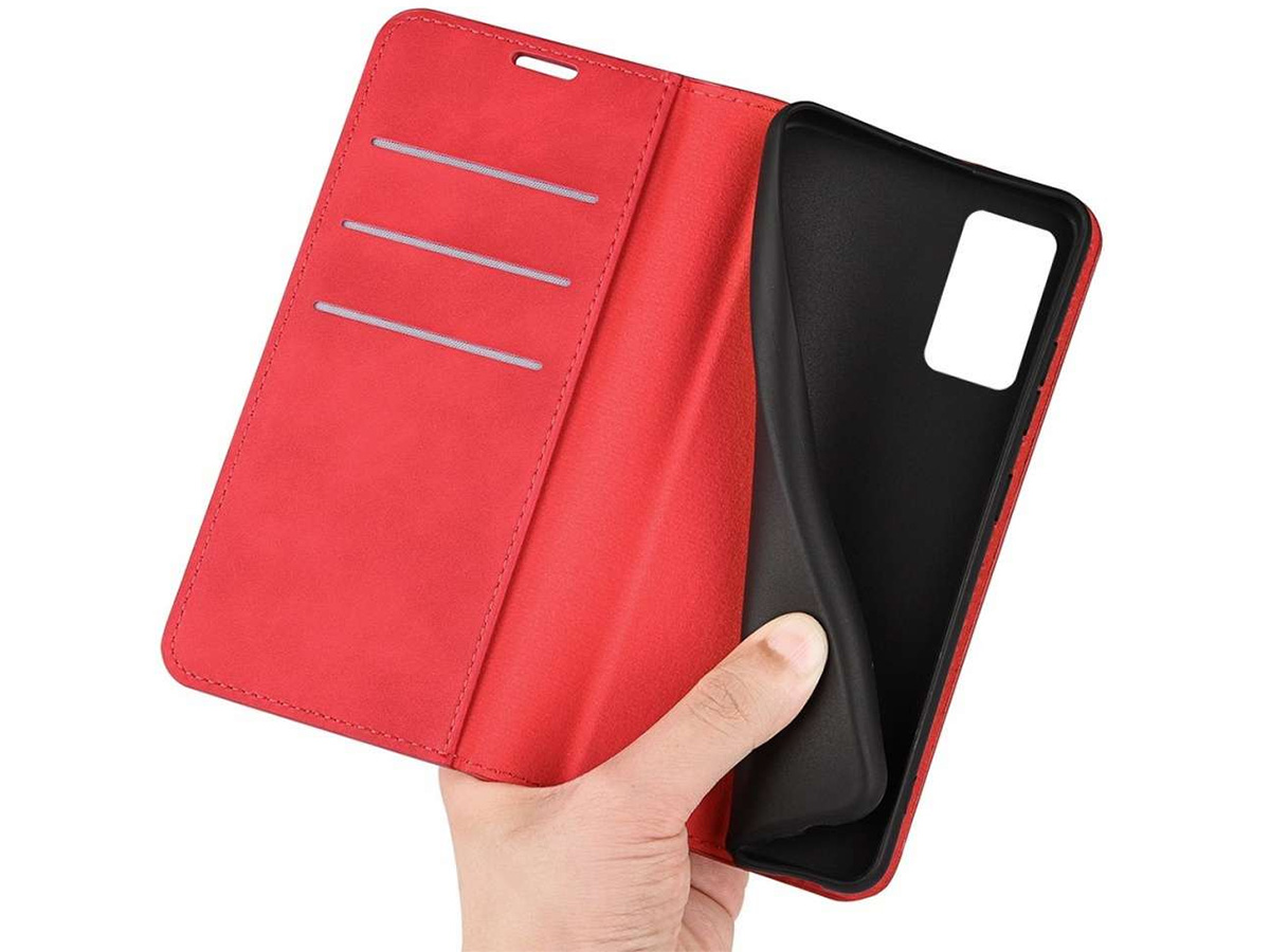 Just in Case Slim Wallet Case Rood - Motorola Moto G42 hoesje