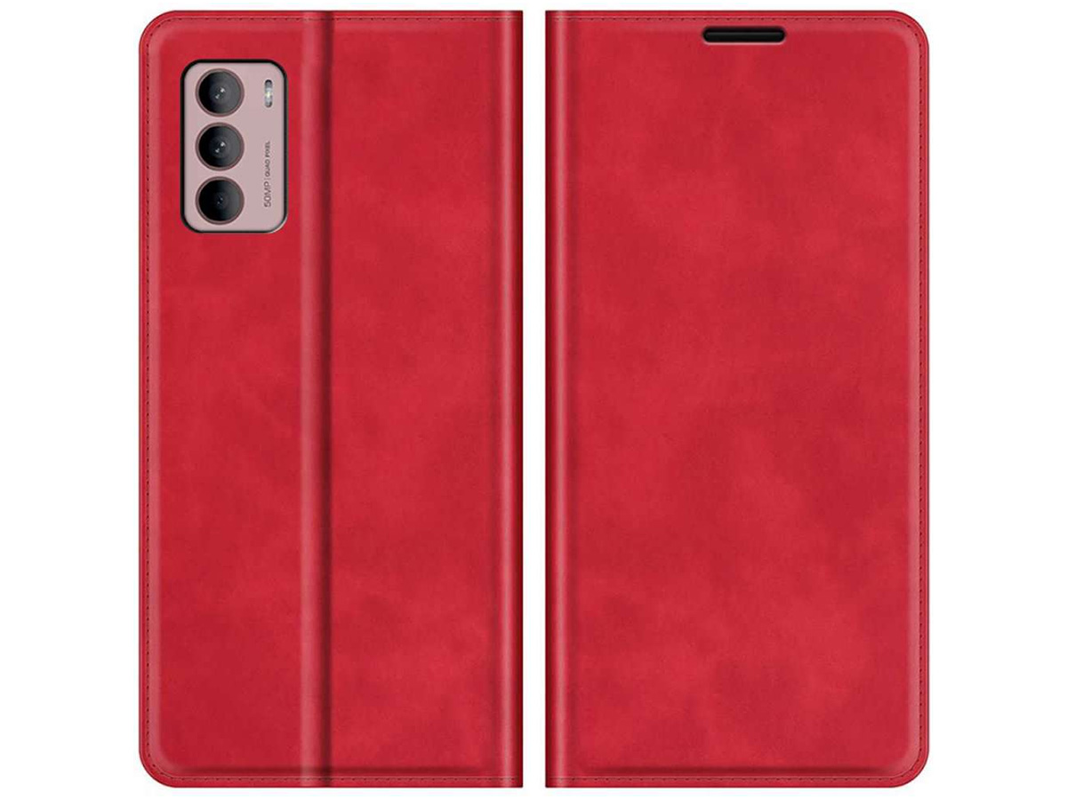 Just in Case Slim Wallet Case Rood - Motorola Moto G42 hoesje