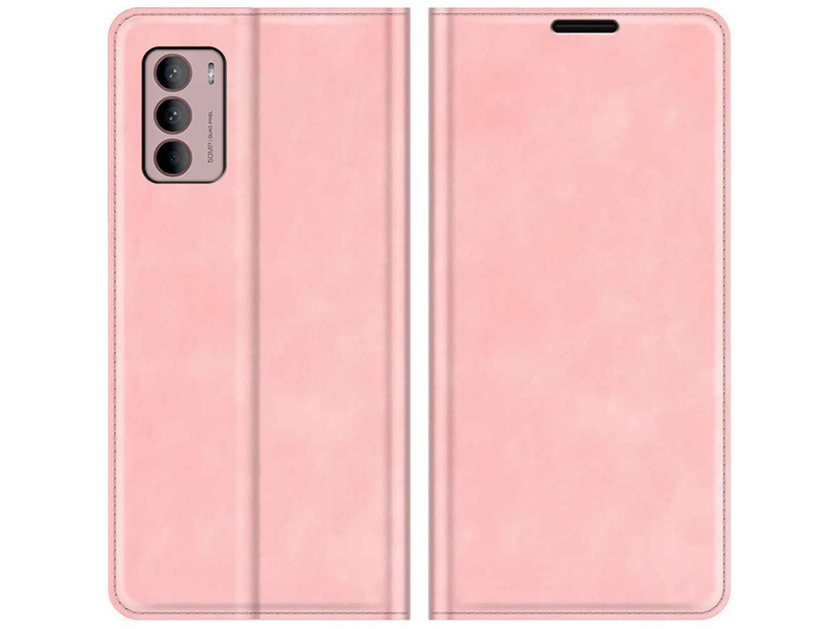 Just in Case Slim Wallet Case Roze - Motorola Moto G42 hoesje