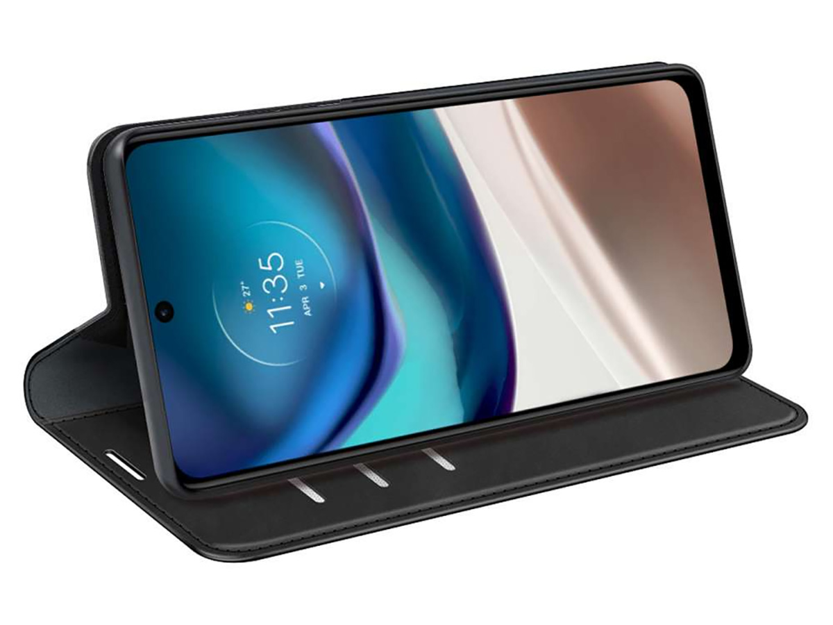 Just in Case Slim Wallet Case Zwart - Motorola Moto G42 hoesje