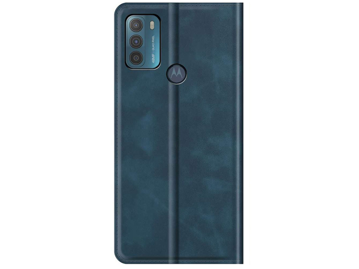 Just in Case Magnetic BookCase Blauw - Motorola Moto G50 hoesje