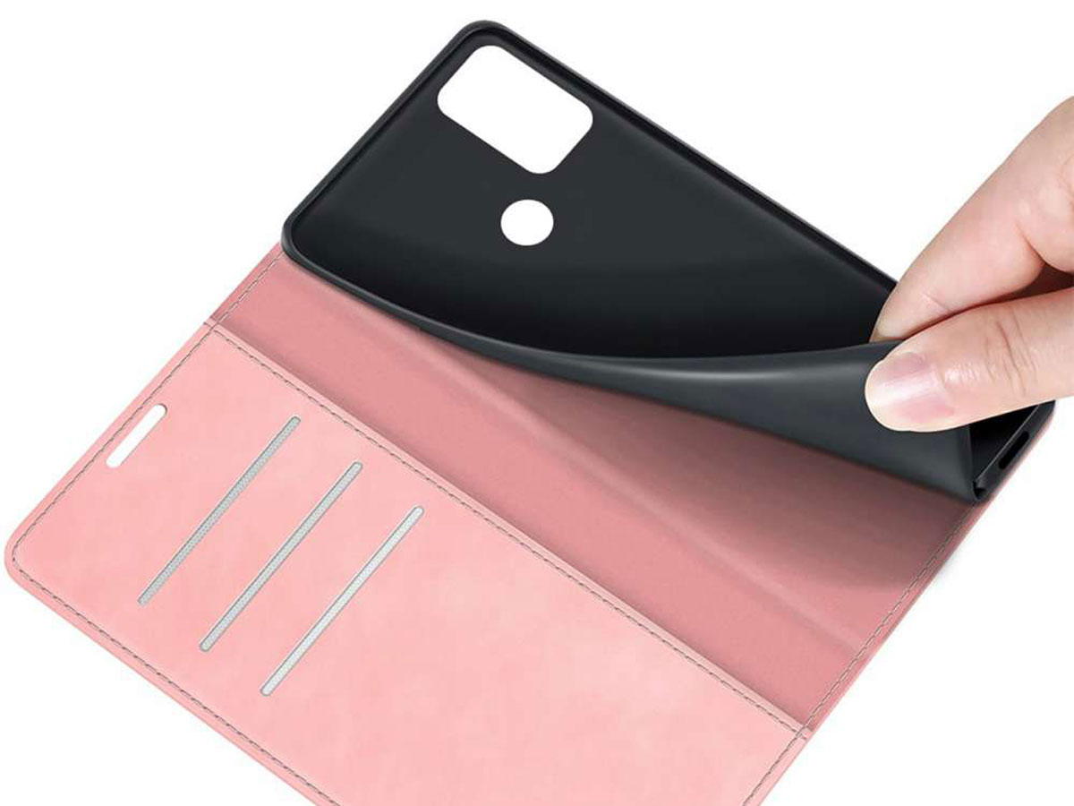 Just in Case Magnetic BookCase Roze - Motorola Moto G50 hoesje