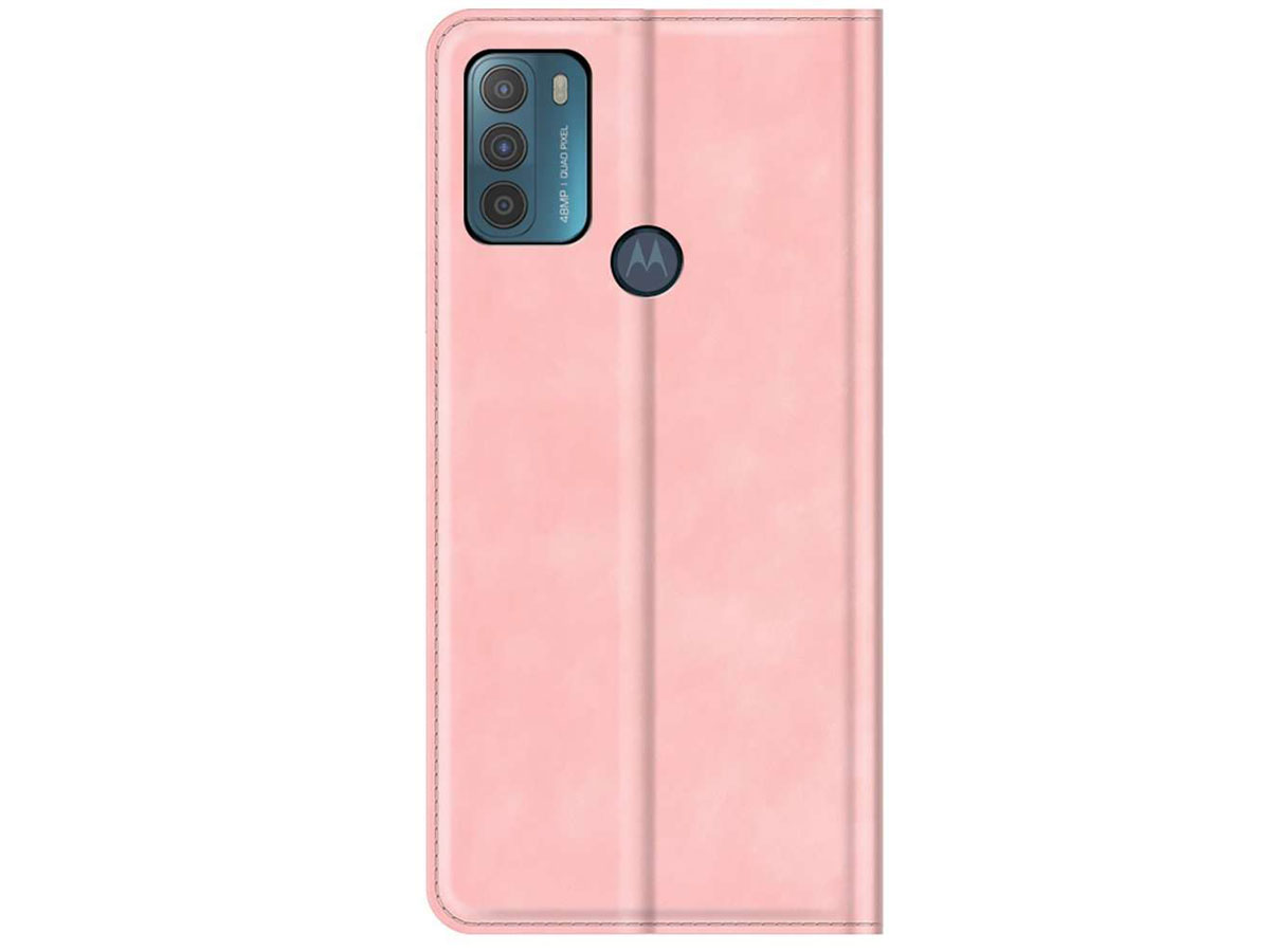 Just in Case Magnetic BookCase Roze - Motorola Moto G50 hoesje