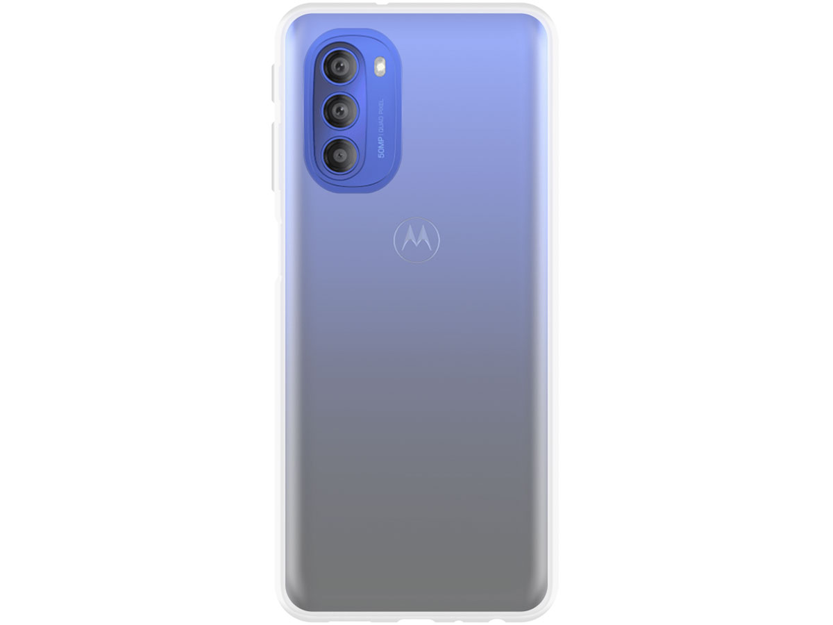 Just in Case Crystal Clear TPU Case - Motorola Moto G51 5G hoesje