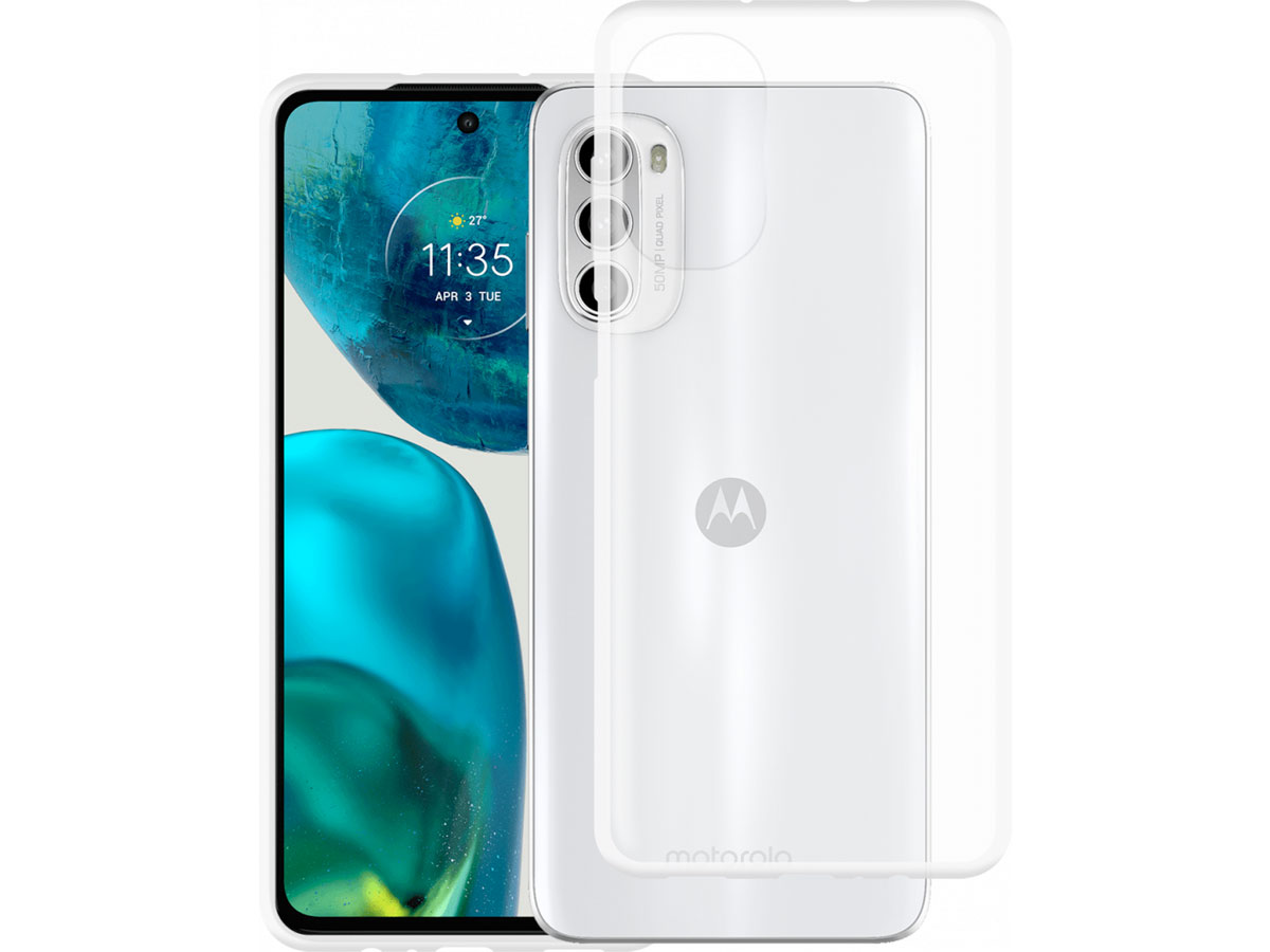 Just in Case Crystal Clear TPU Case - Motorola Moto G52 hoesje