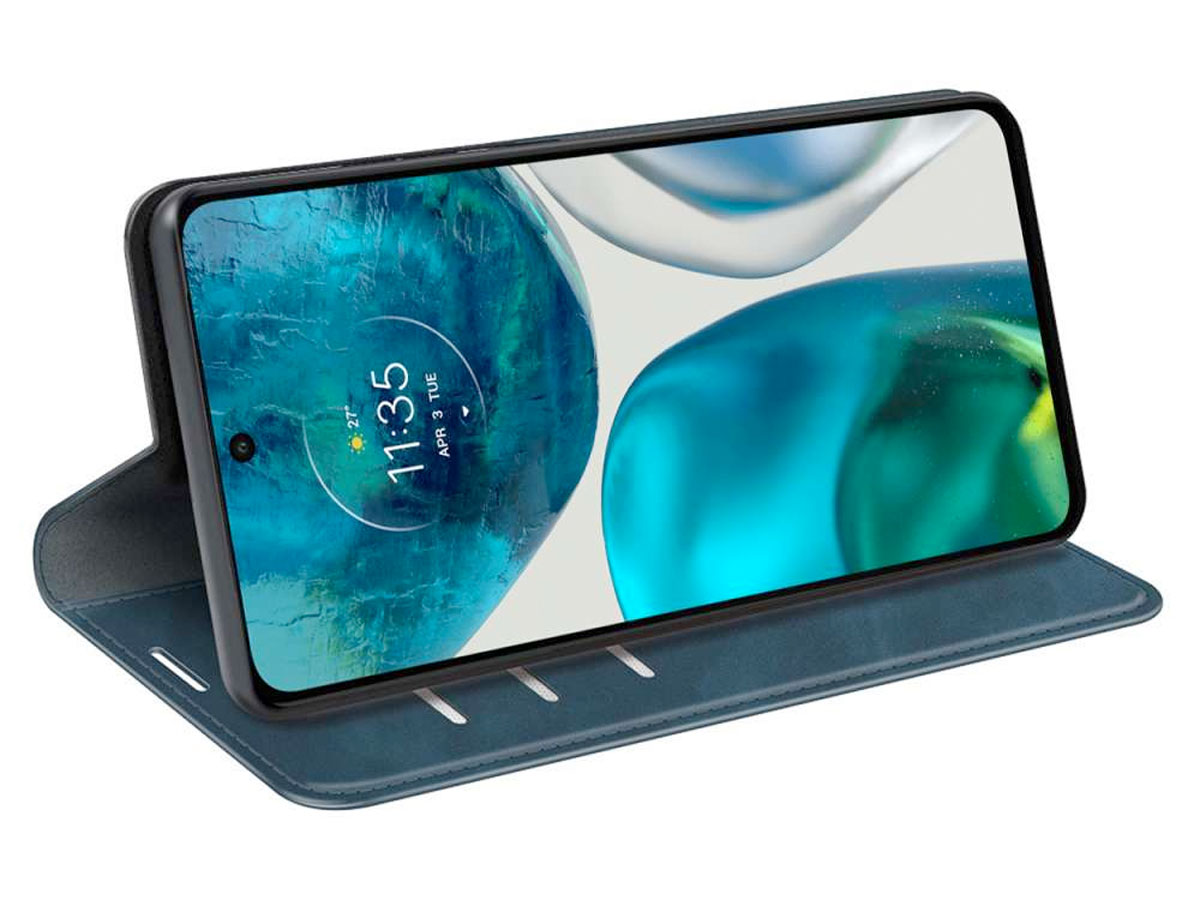 Just in Case Slim Wallet Case Blauw - Motorola Moto G52 hoesje