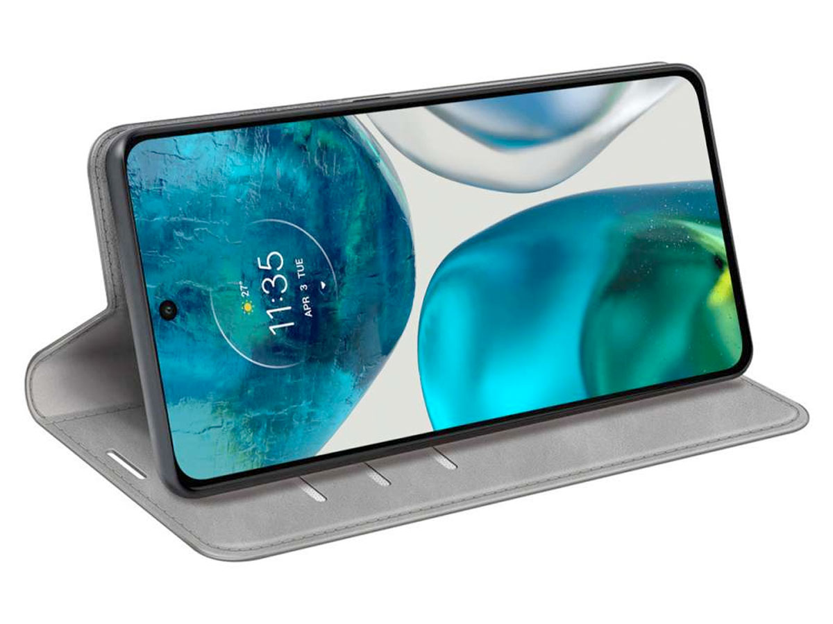 Just in Case Slim Wallet Case Grijs - Motorola Moto G52 hoesje